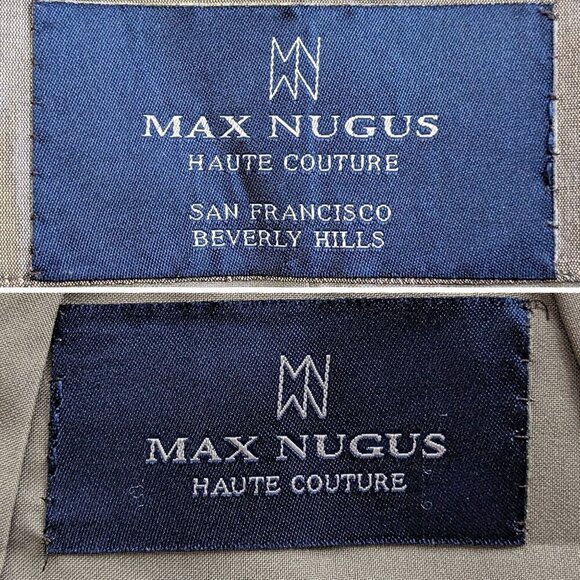 Rare NWT Vtg Y2K MAX NUGUS Haute Couture Bronze Art Deco Silk Skirt Suit Sz 8 - Picture 3 of 9